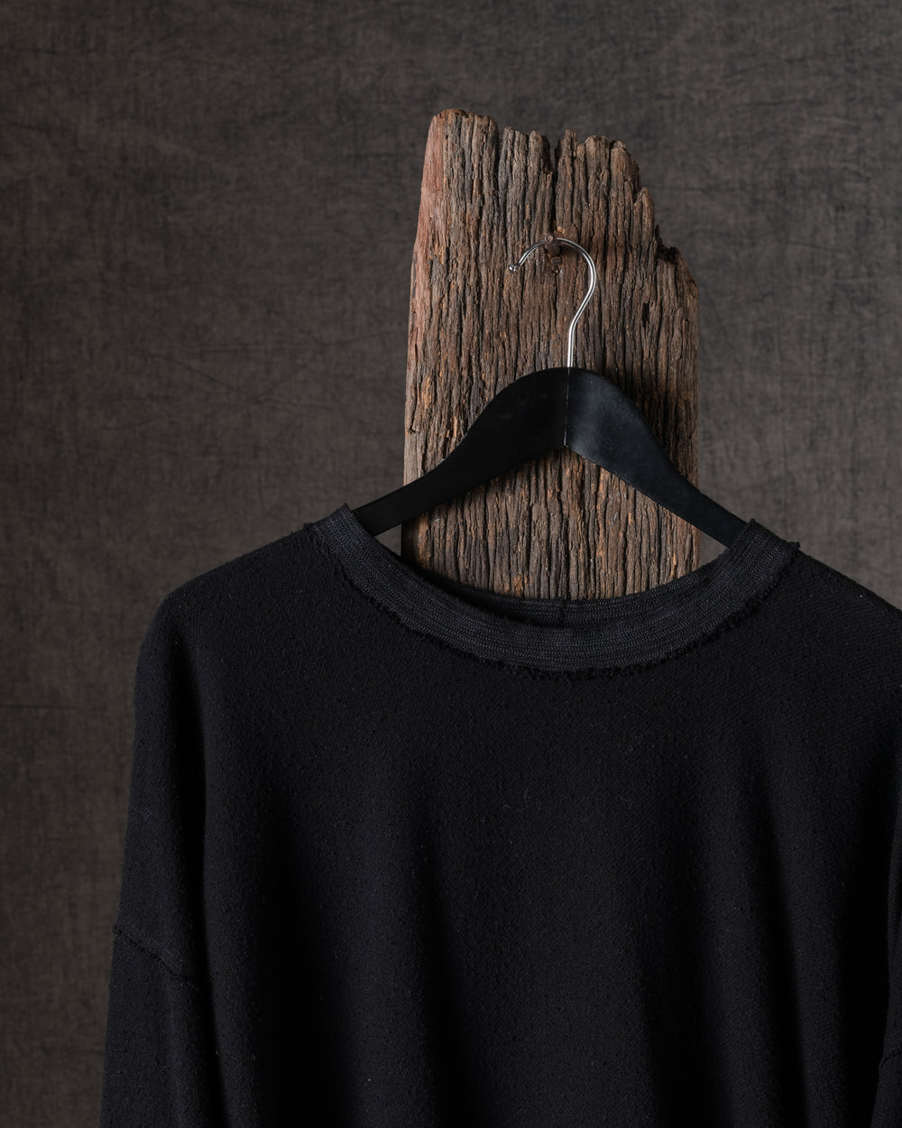 Crew Neck Over Tee Black