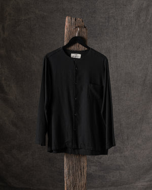 Unisex No Collar Shirt Black
