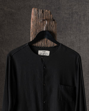 Unisex No Collar Shirt Black