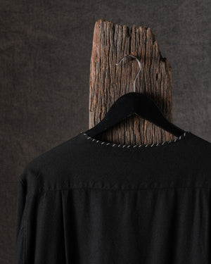 Unisex No Collar Shirt Black