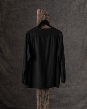 Unisex No Collar Shirt Black