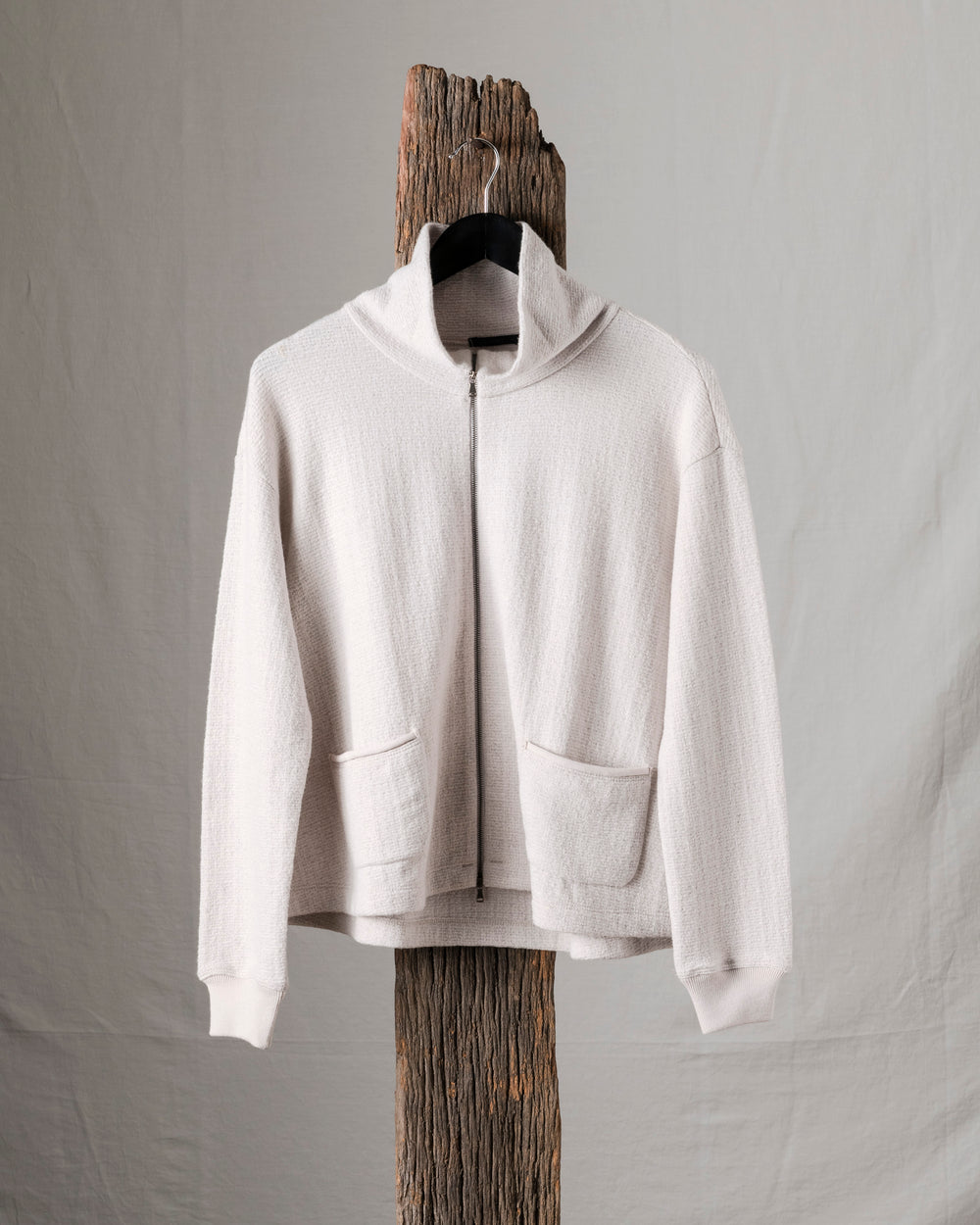 Knit Short Zip Jacket Ice