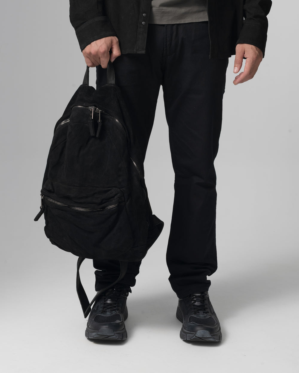 Reverse Leather Backpack Nero