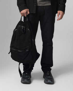 Reverse Leather Backpack Nero