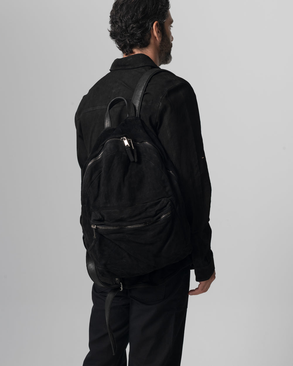 Reverse Leather Backpack Nero