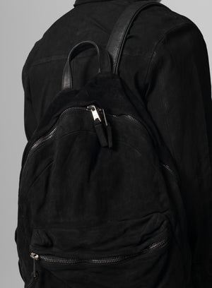 Reverse Leather Backpack Nero