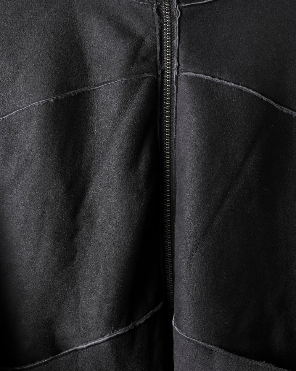Hooded Leather Jacket Anthracite