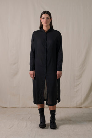 Long Shirt Dress Black