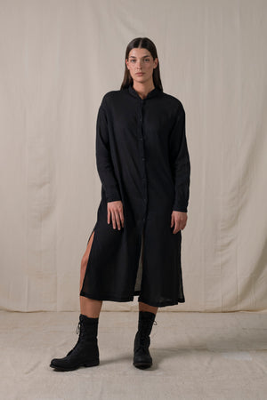 Long Shirt Dress Black