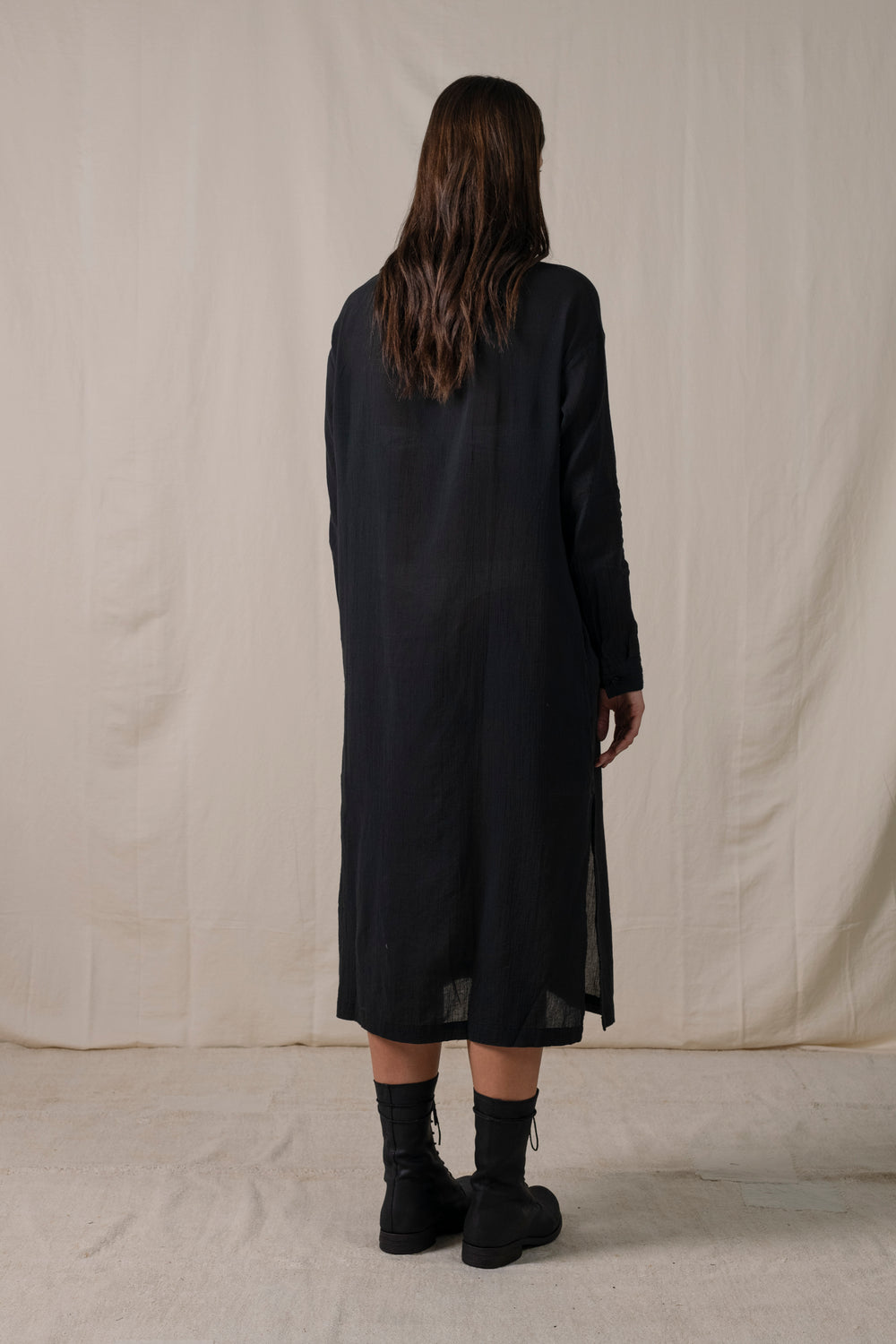 Long Shirt Dress Black