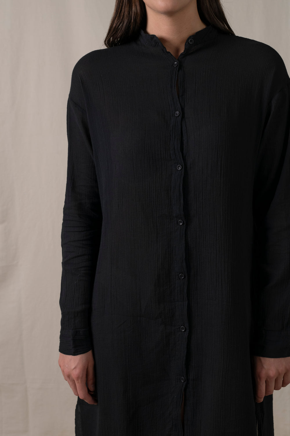 Long Shirt Dress Black