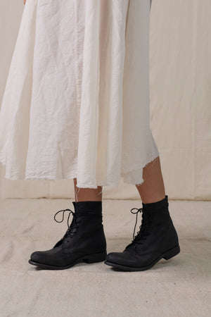 Mid Lace Up Boots Black