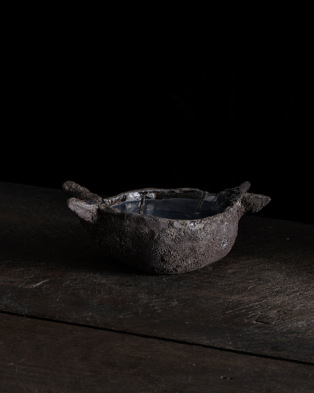 Intention Bowl w/ Handles Black 2 Wicks - Souk