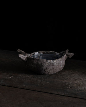 Intention Bowl w/ Handles Black 2 Wicks - Hera