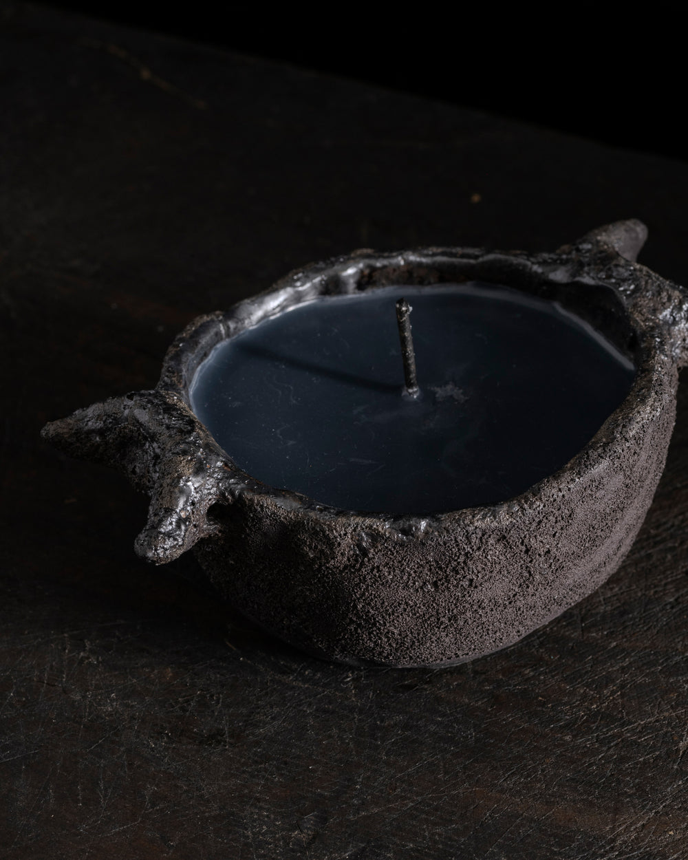 Intention Bowl w/ Handles Black 1 Wick - Gaia