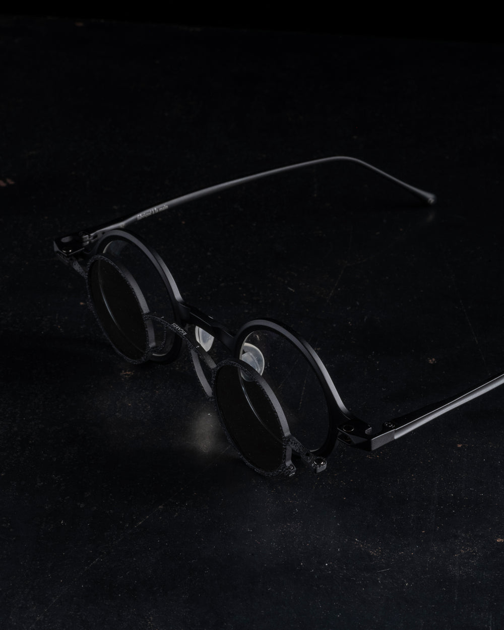 RG1911TI Matte Black w/ Clear Lens + Antique Black Clip w/ Dk Grey Lens