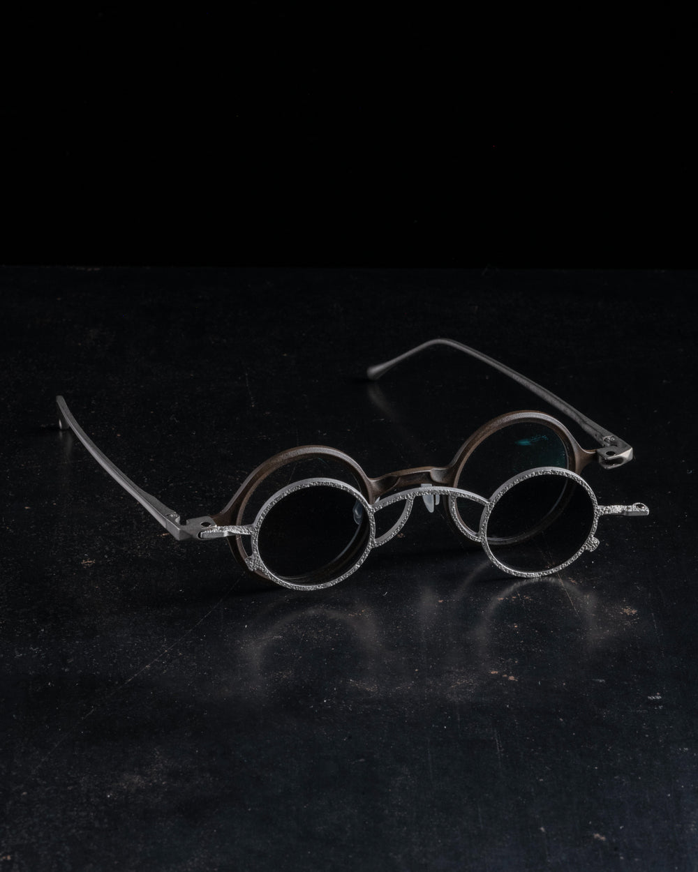 RG1911TI Matte Antique Bronze w/ Clear Lens + Antique Titanium Clip w/ Grey Gradient Lens