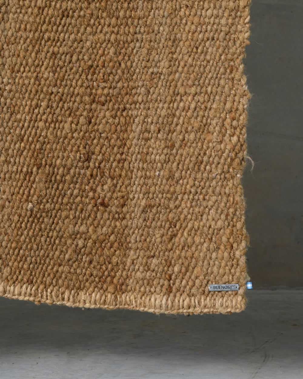 Dark Tan Virgin Wool Rug