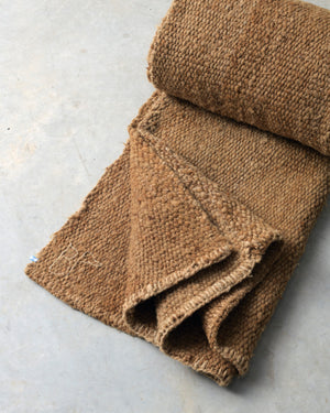 Dark Tan Virgin Wool Rug