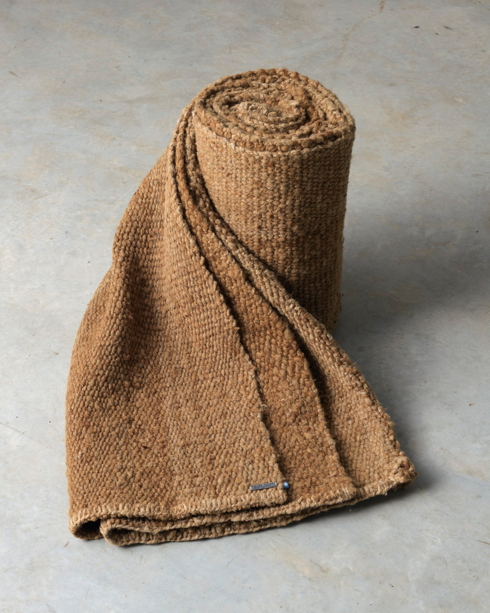Dark Tan Virgin Wool Rug