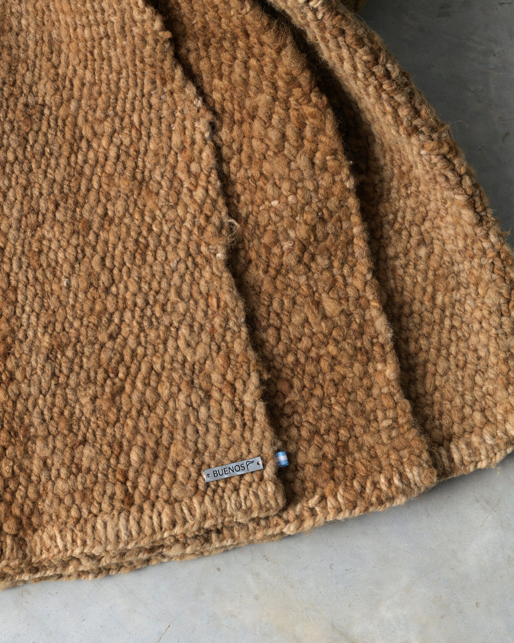 Dark Tan Virgin Wool Rug