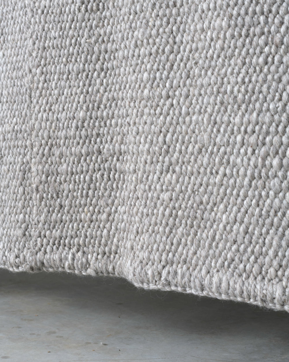 Light Grey Cardada Wool Rug