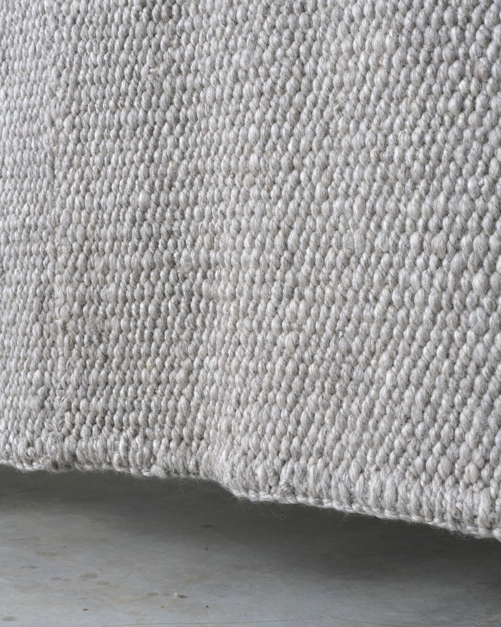 Light Grey Cardada Wool Rug