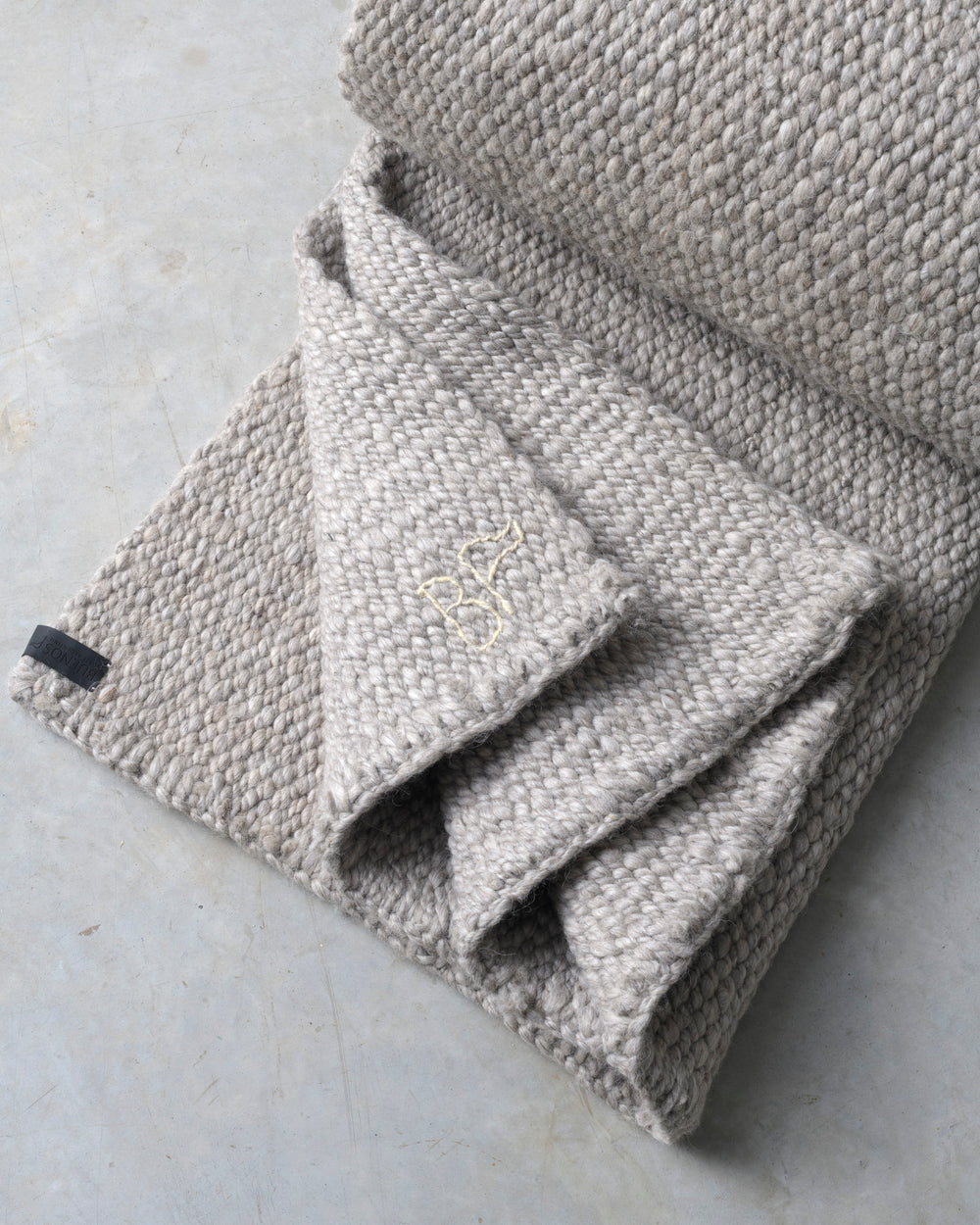 Light Grey Cardada Wool Rug