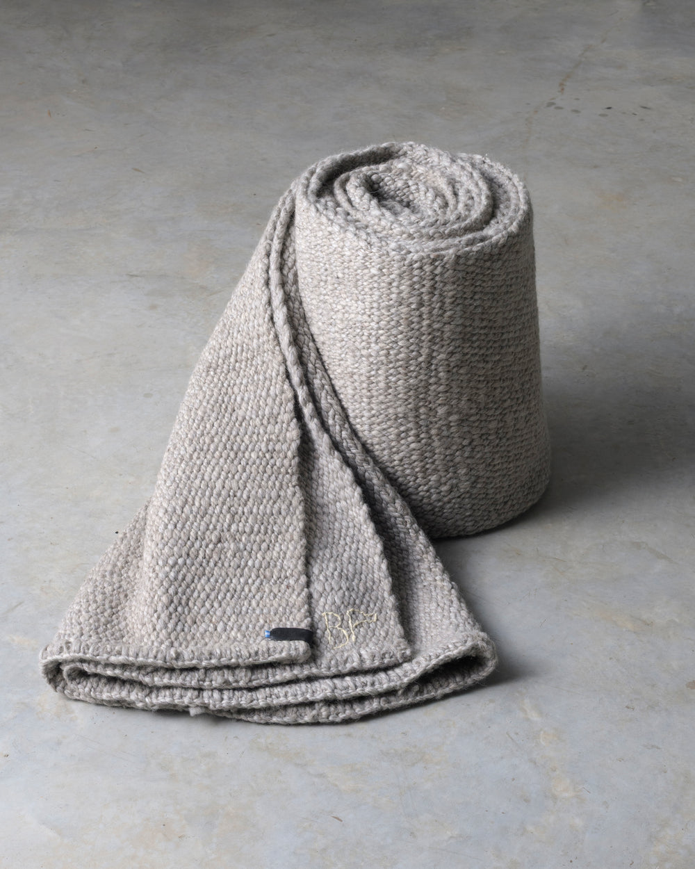Light Grey Cardada Wool Rug