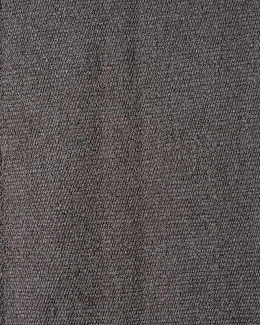 Dark Grey Cardada Wool Rug w Thin Weave