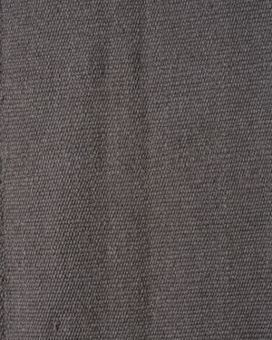 Dark Grey Cardada Wool Rug w Thin Weave