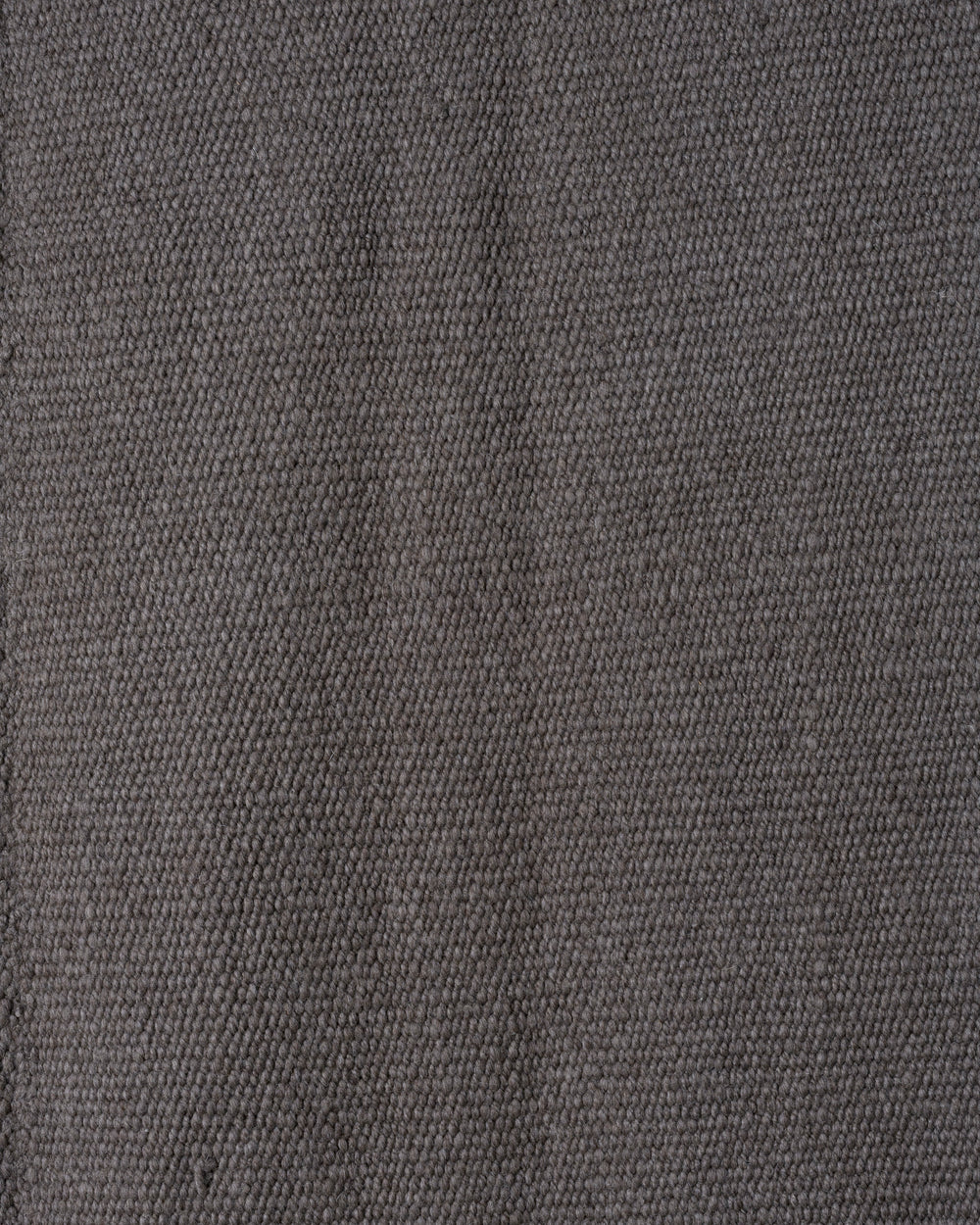 Dark Grey Cardada Wool Rug w Thin Weave