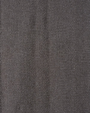 Dark Grey Cardada Wool Rug w Thin Weave