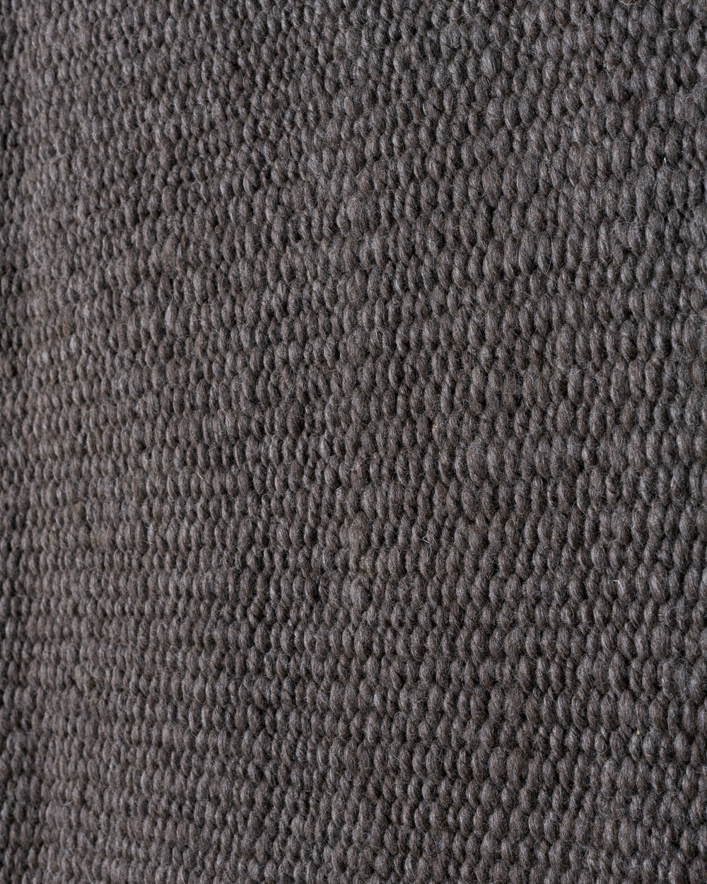Dark Grey Cardada Wool Rug w Thin Weave