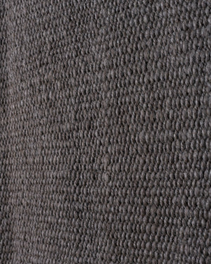 Dark Grey Cardada Wool Rug w Thin Weave