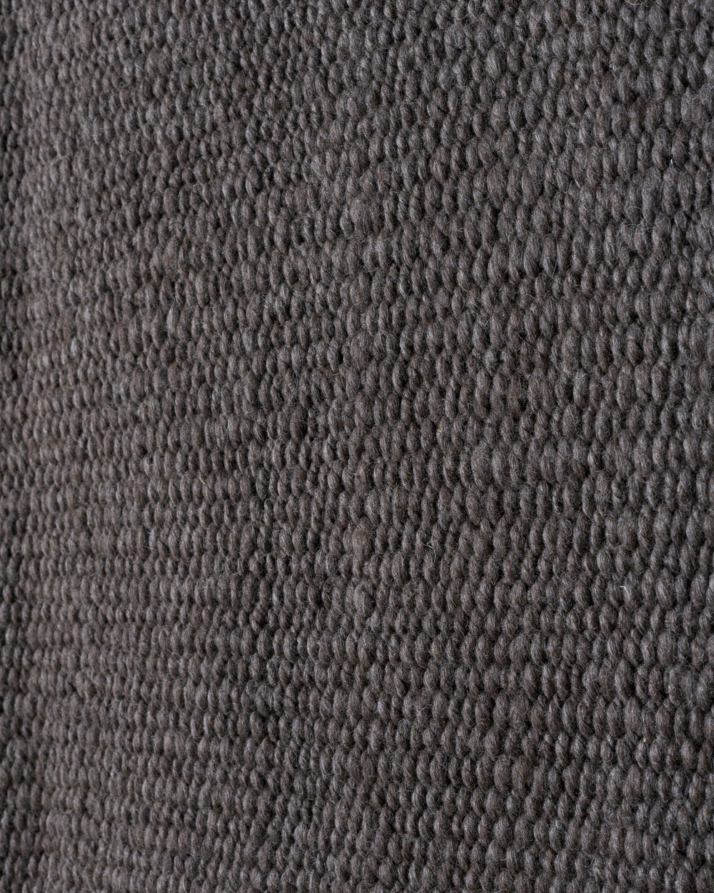 Dark Grey Cardada Wool Rug w Thin Weave