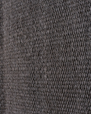 Dark Grey Cardada Wool Rug w Thin Weave