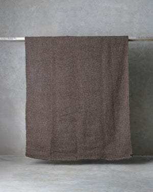 Dark Grey Cardada Wool Rug w Thick Weave