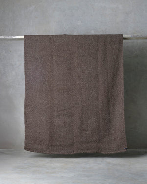 Dark Grey Cardada Wool Rug w Thick Weave