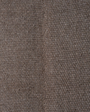 Dark Grey Cardada Wool Rug w Thick Weave