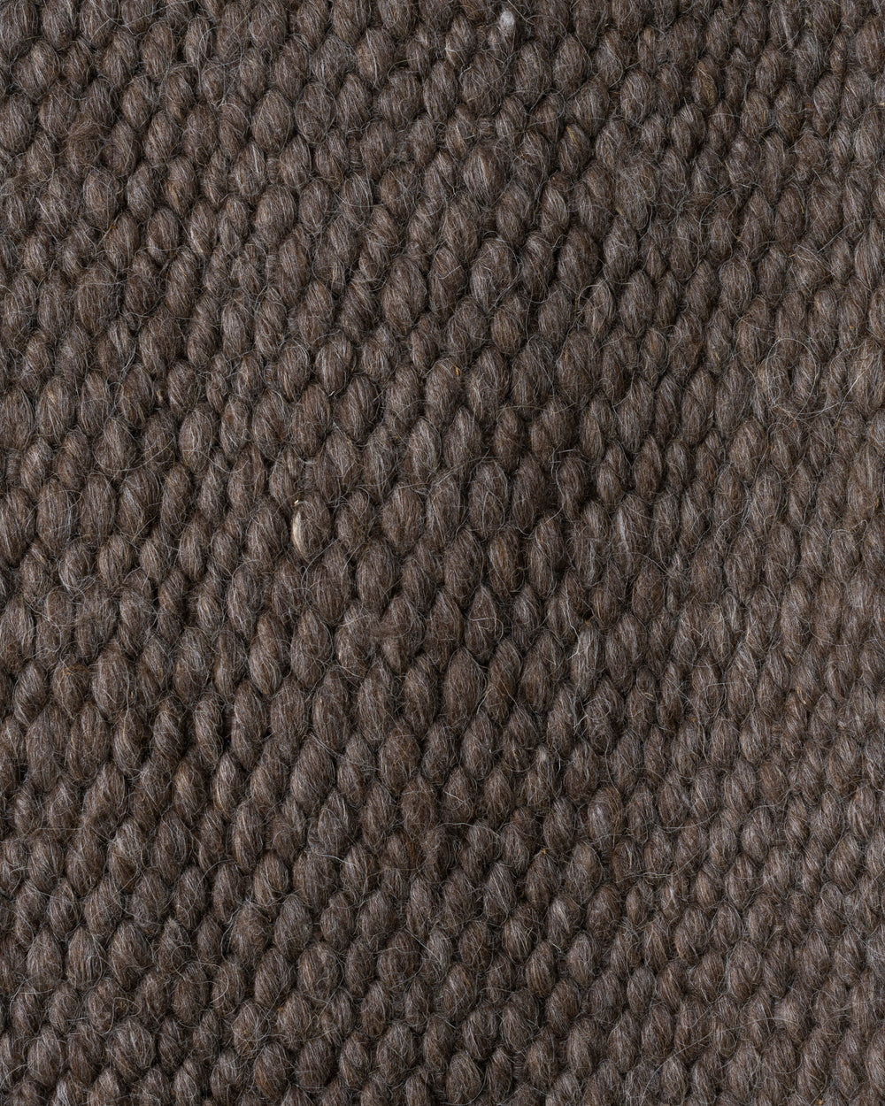 Dark Grey Cardada Wool Rug w Thick Weave