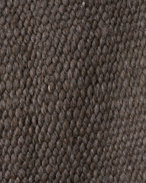 Dark Grey Cardada Wool Rug w Thick Weave