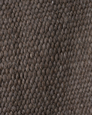 Dark Grey Cardada Wool Rug w Thick Weave