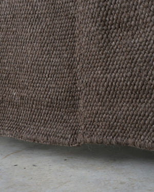 Dark Grey Cardada Wool Rug w Thick Weave