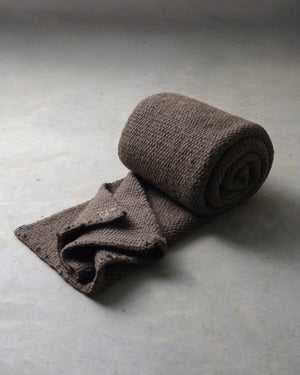 Dark Grey Cardada Wool Rug w Thick Weave