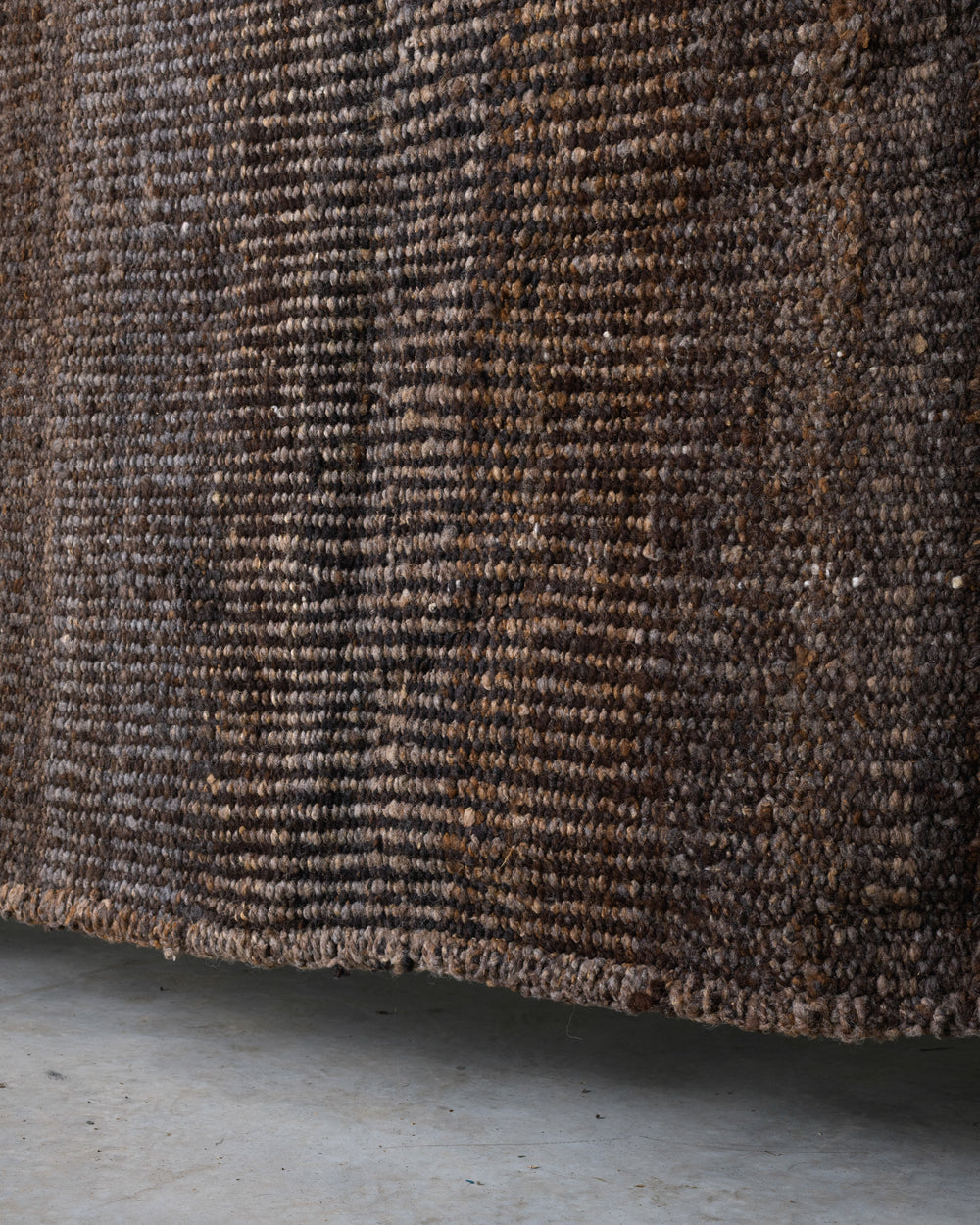 Brown Virgin Wool Rug