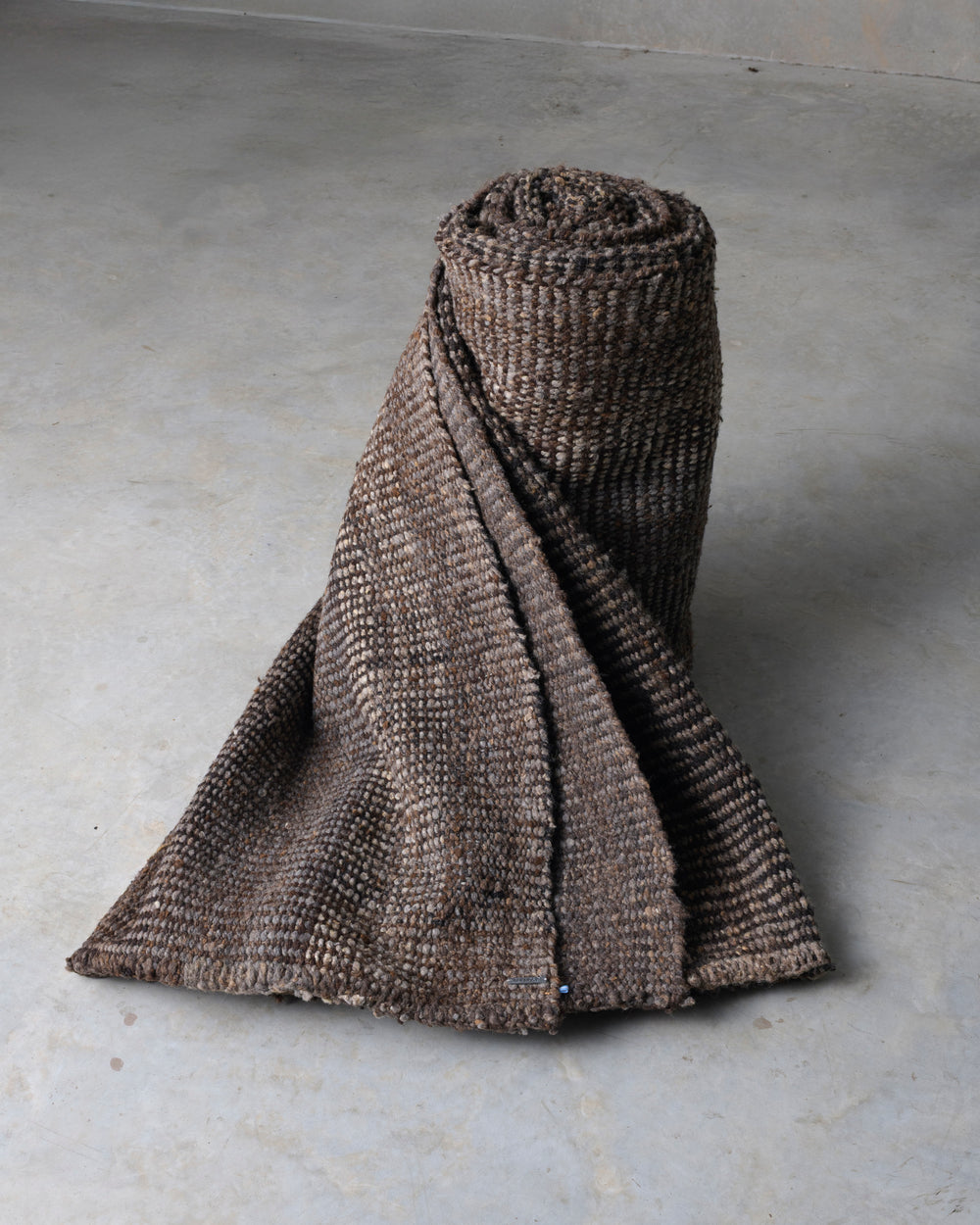 Brown Virgin Wool Rug