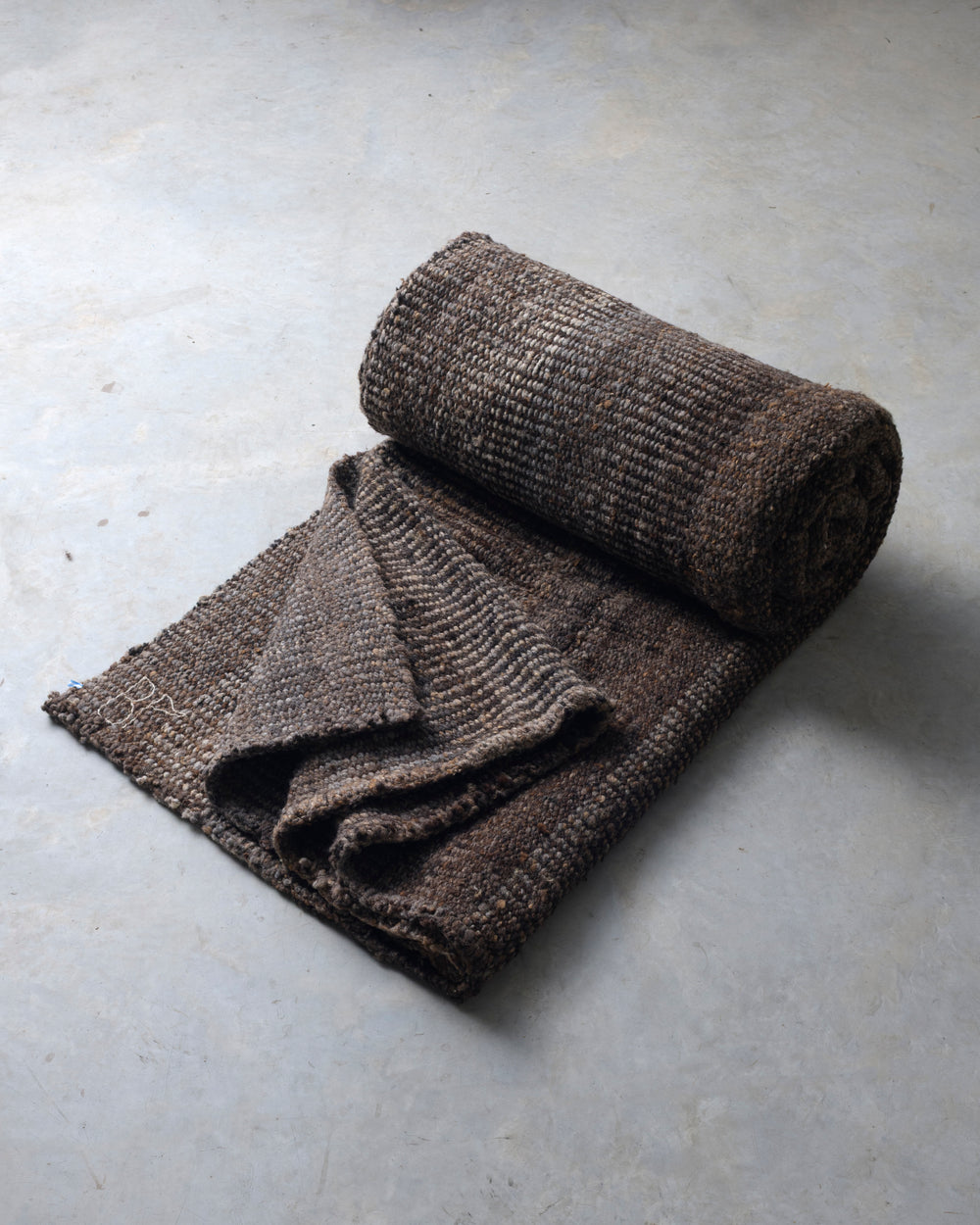Brown Virgin Wool Rug