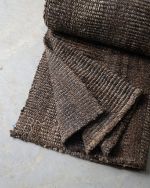 Brown Virgin Wool Rug