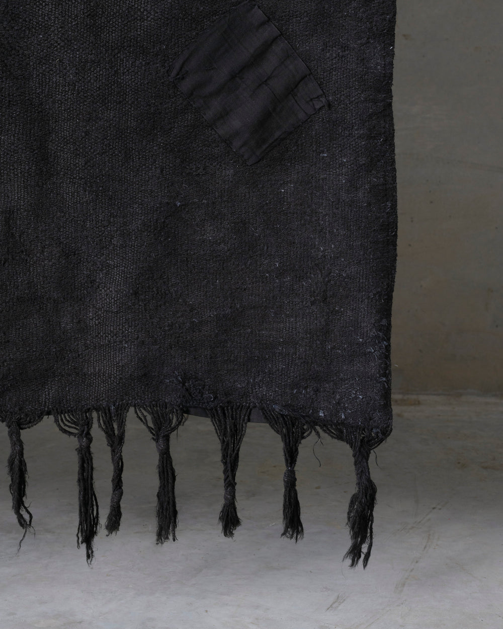 Black Hemp Rug Medium